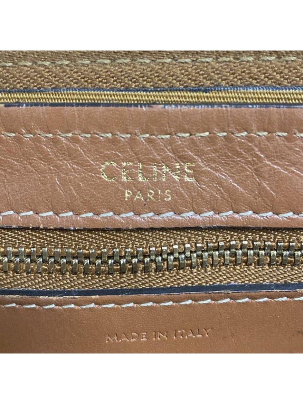 Celine Boston Bag Triomphe Canvas Tan Mini - Picture 9 of 16
